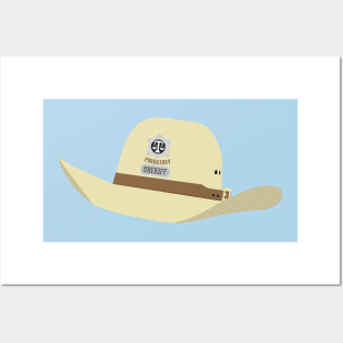 Nicole Haught Sheriff Hat (Blue Background) - Wynonna Earp Posters and Art